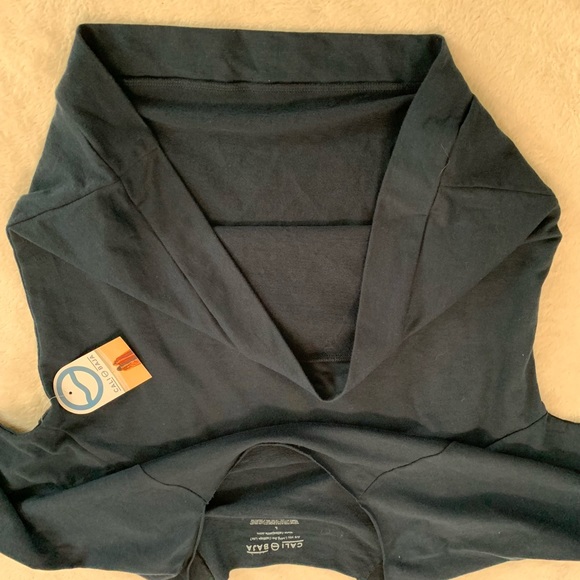 Cali Baja Navy Blue Long Sleeve Top Size Large - Picture 11 of 17